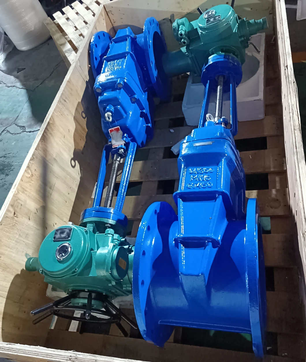 Electric Motor Operated Actuated Non Rising Stem Resilient Soft Seal Gate Valve