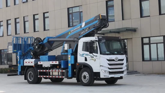 中国高所作業車作業車工場トラック搭載高所作業車九合 45 メートル